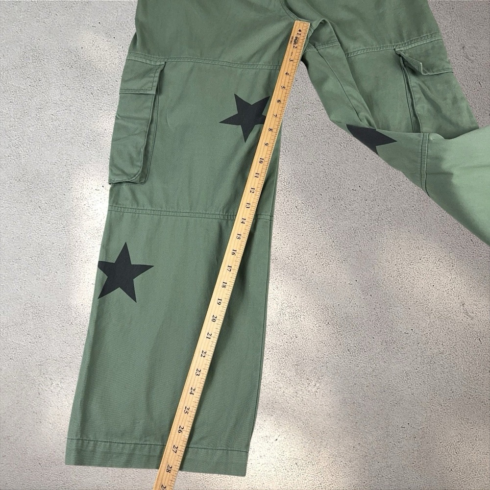 Pistola Womens Green Addie High Rise Cargo Trousers Royal Honor Stars Sz 30 - Picture 8 of 9